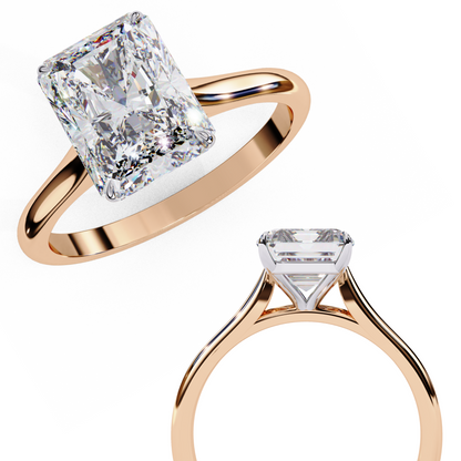 The "Forever Radiant" Solitaire Diamond Engagement Ring in Yellow Gold (2.94 CTW)