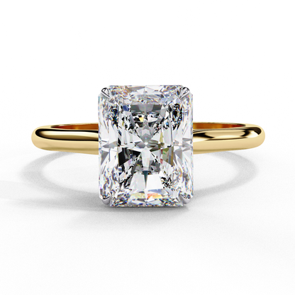The "Forever Radiant" Solitaire Diamond Engagement Ring in Yellow Gold (2.94 CTW)