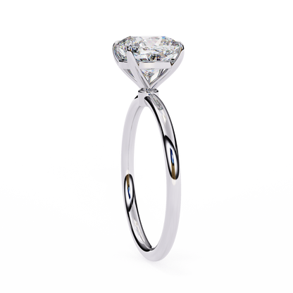 The Lumina Cushion-Cut 2.65 Ct Diamond Solitaire Ring in Yellow Gold