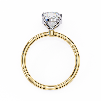 The Lumina Cushion-Cut 2.65 Ct Diamond Solitaire Ring in Yellow Gold