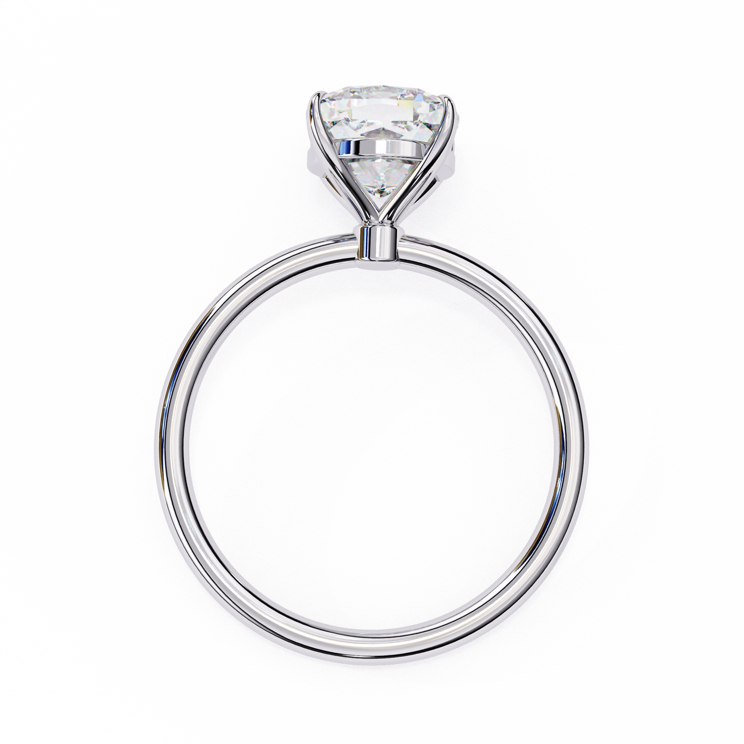 The Lumina Cushion-Cut 2.65 Ct Diamond Solitaire Ring in Yellow Gold