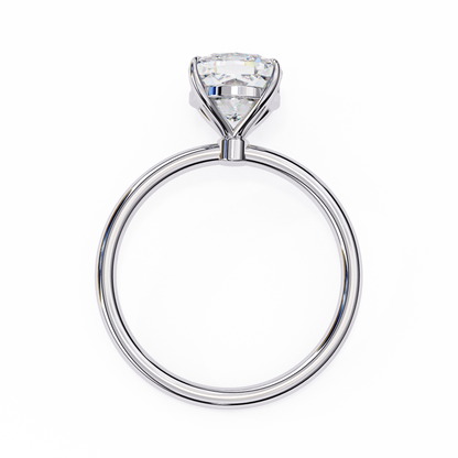 The Lumina Cushion-Cut 2.65 Ct Diamond Solitaire Ring in Yellow Gold