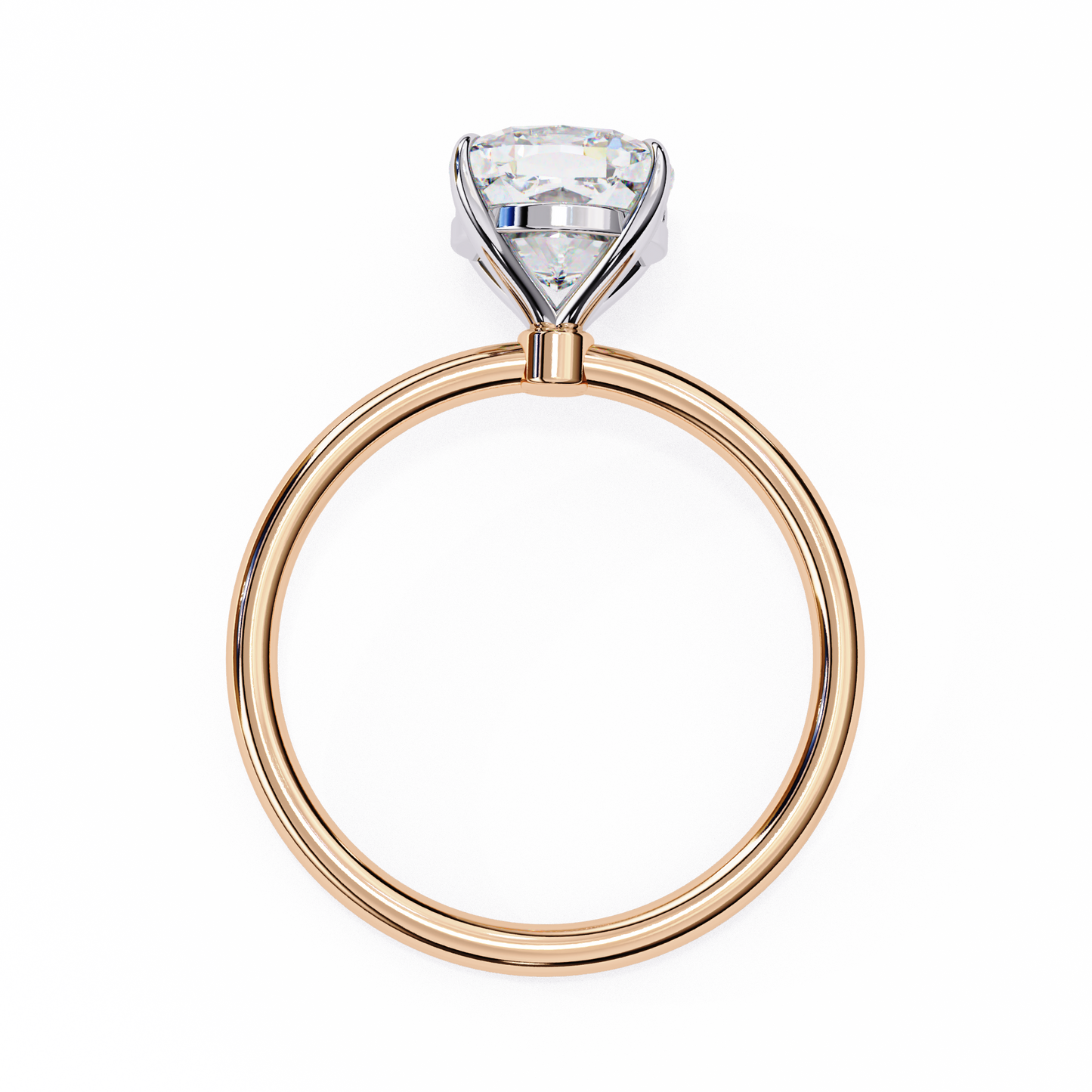 The Lumina Cushion-Cut 2.65 Ct Diamond Solitaire Ring in Yellow Gold