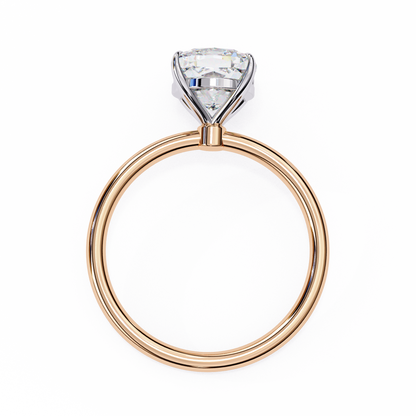 The Lumina Cushion-Cut 2.65 Ct Diamond Solitaire Ring in Yellow Gold