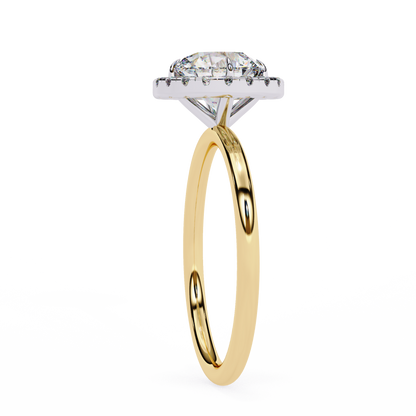 The "Aurelia Halo": (1.68 CTW) Round-Cut Diamond Ring In Solid Gold