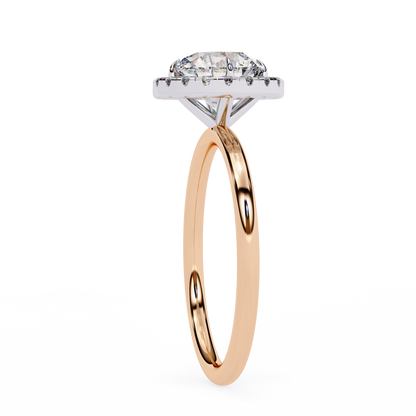 The "Aurelia Halo": (1.68 CTW) Round-Cut Diamond Ring In Solid Gold