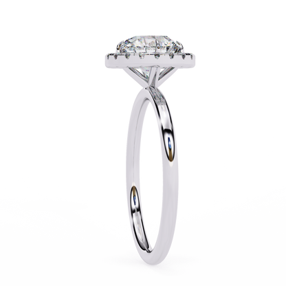The "Aurelia Halo": (1.68 CTW) Round-Cut Diamond Ring In Solid Gold