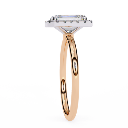 The Prism: (1.96 CTW) Radiant-Cut Halo Engagement Ring in Gold
