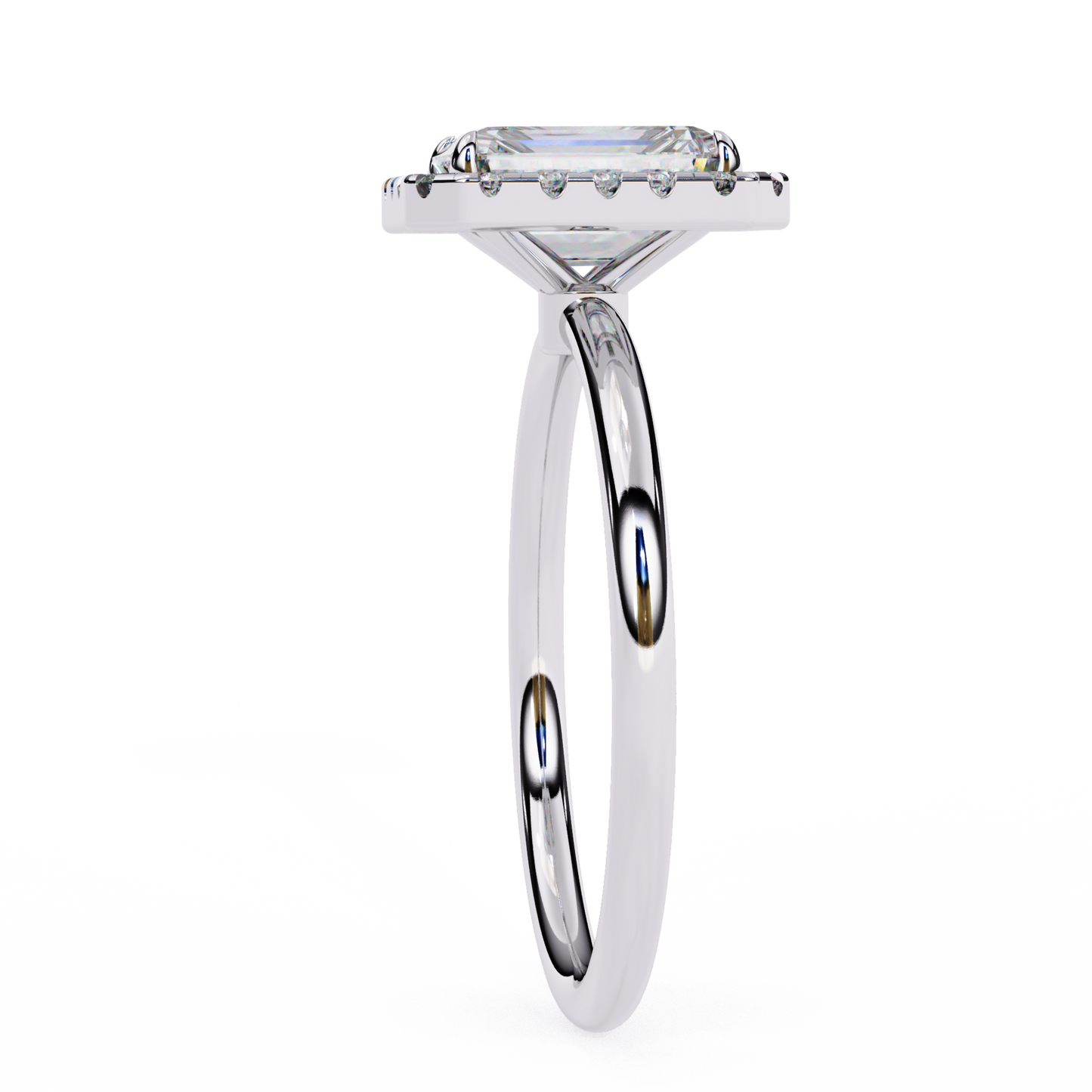 The Prism: (1.96 CTW) Radiant-Cut Halo Engagement Ring in Gold