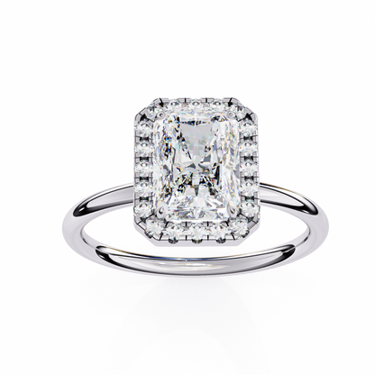 The Prism: (1.96 CTW) Radiant-Cut Halo Engagement Ring in Gold