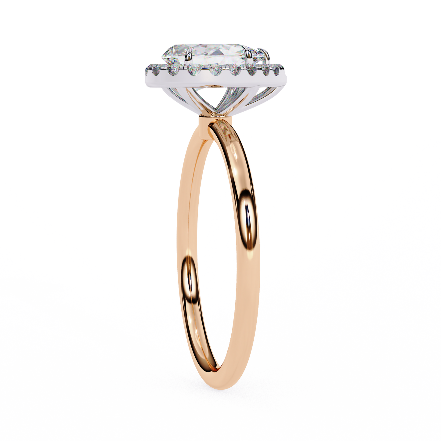 Timeless Pear-Cut 1.35 Ct Diamond Halo Engagement Ring in Yellow Gold