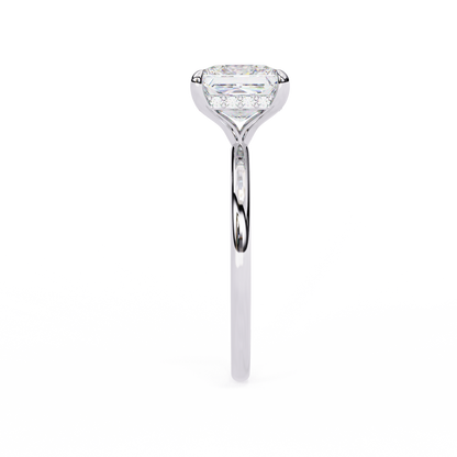 Classic Princess-Cut 2.26 Ct Solitaire with Hidden Halo in Yellow Gold