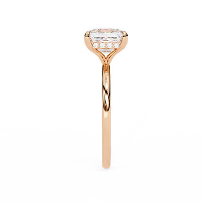 Classic Princess-Cut 2.26 Ct Solitaire with Hidden Halo in Yellow Gold