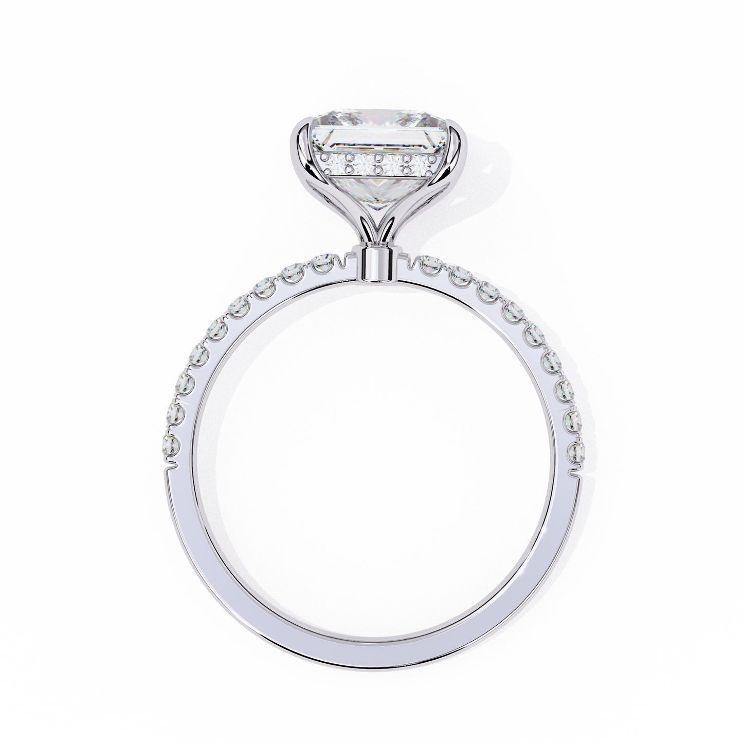 Exquisite Princess-Cut 2.54 Ct Diamond Engagement Ring in Yellow Gold