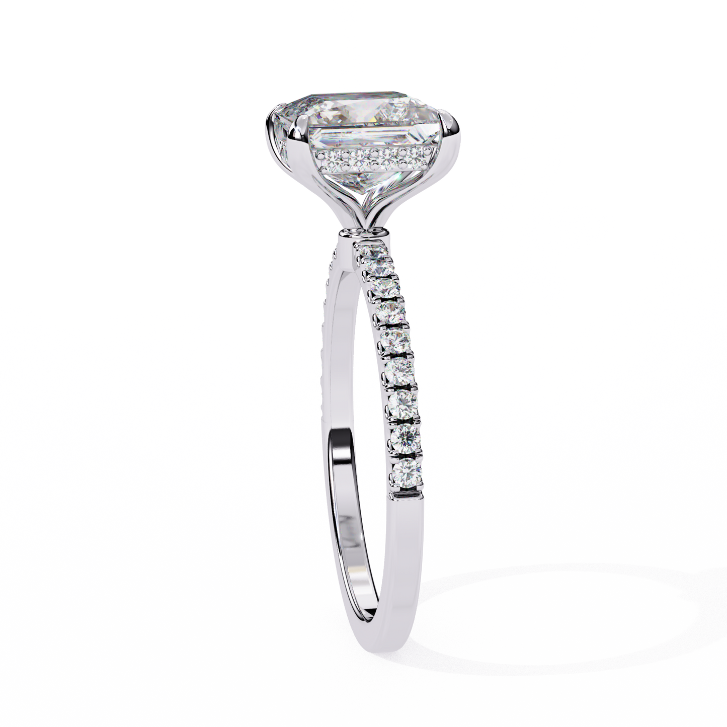 Exquisite Princess-Cut 2.54 Ct Diamond Engagement Ring in Yellow Gold
