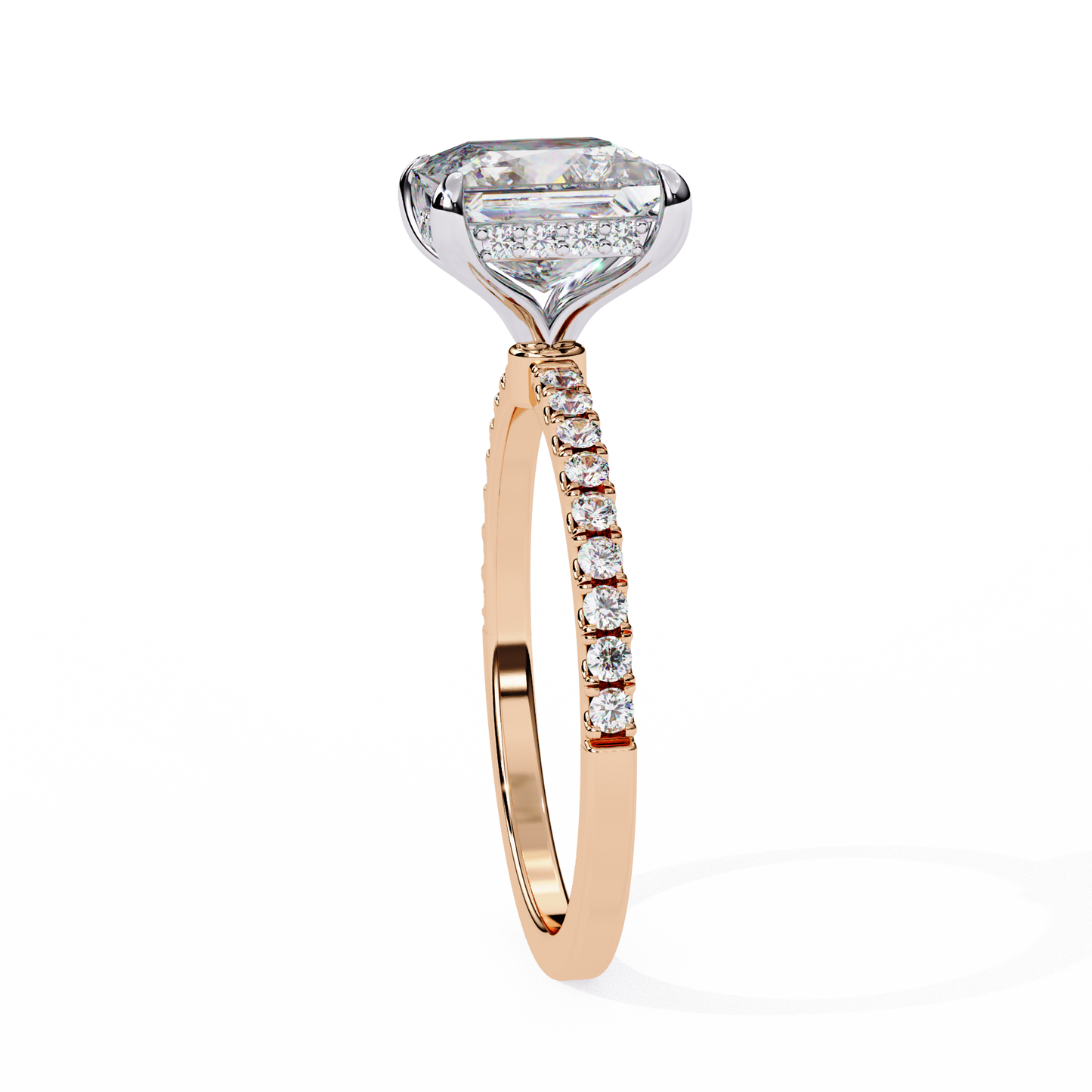 Exquisite Princess-Cut 2.54 Ct Diamond Engagement Ring in Yellow Gold