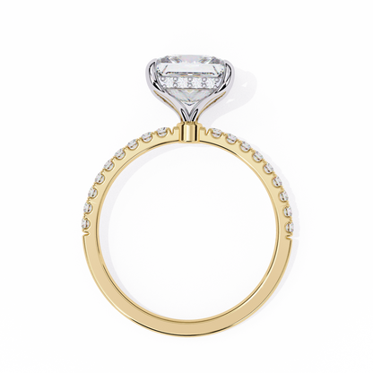 Exquisite Princess-Cut 2.54 Ct Diamond Engagement Ring in Yellow Gold