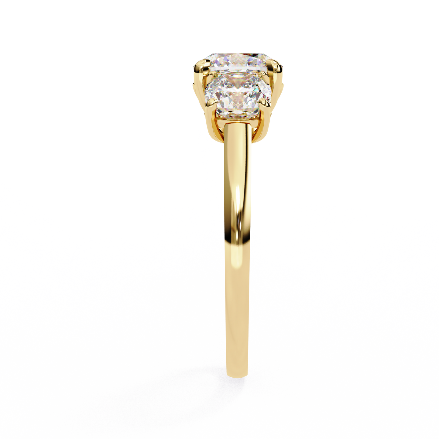 "The Trilogy" 3.96 Carat Cushion Cut Diamond Statement Ring