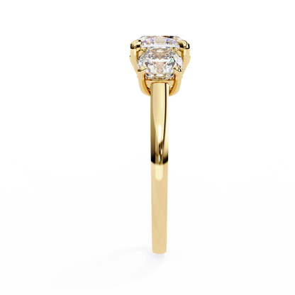 "The Trilogy" 3.96 Carat Cushion Cut Diamond Statement Ring