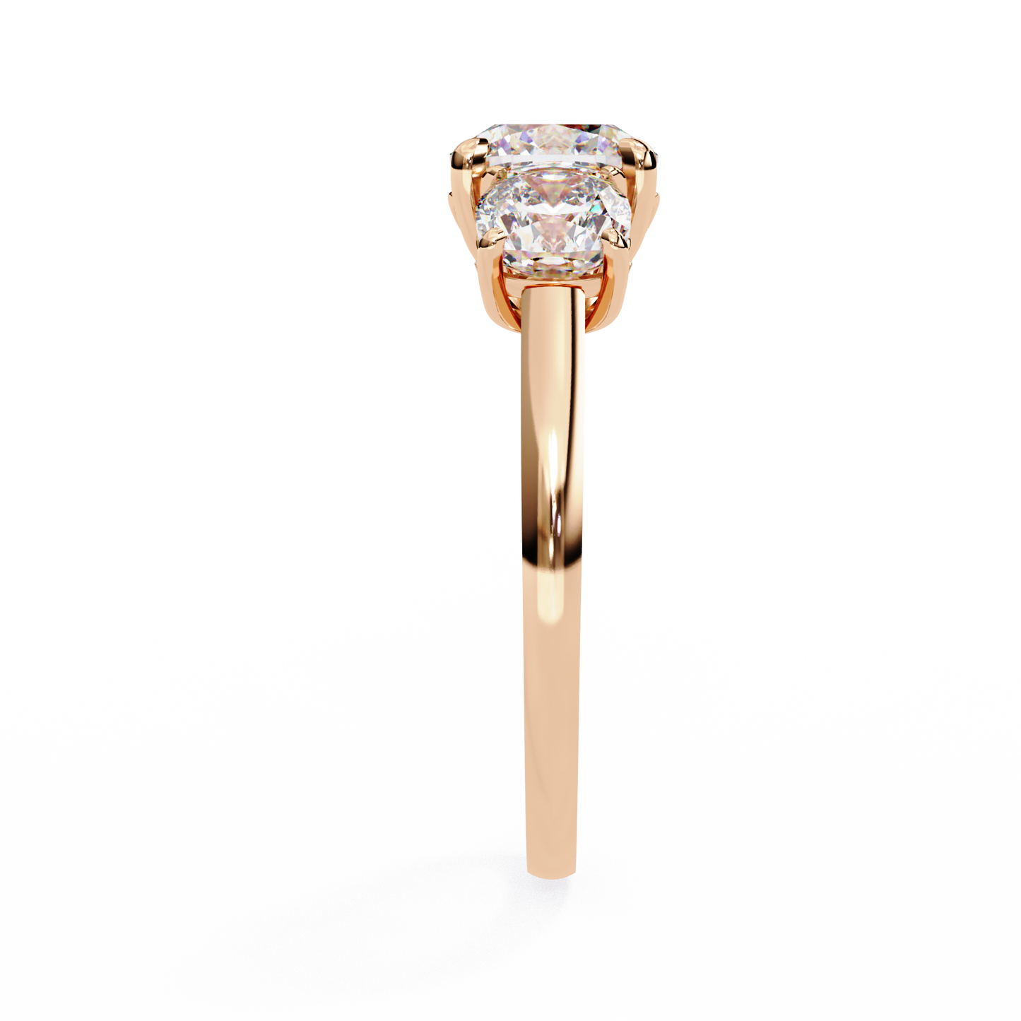 "The Trilogy" 3.96 Carat Cushion Cut Diamond Statement Ring
