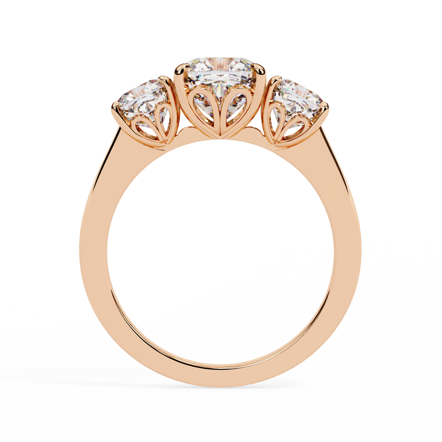 "The Trilogy" 3.96 Carat Cushion Cut Diamond Statement Ring