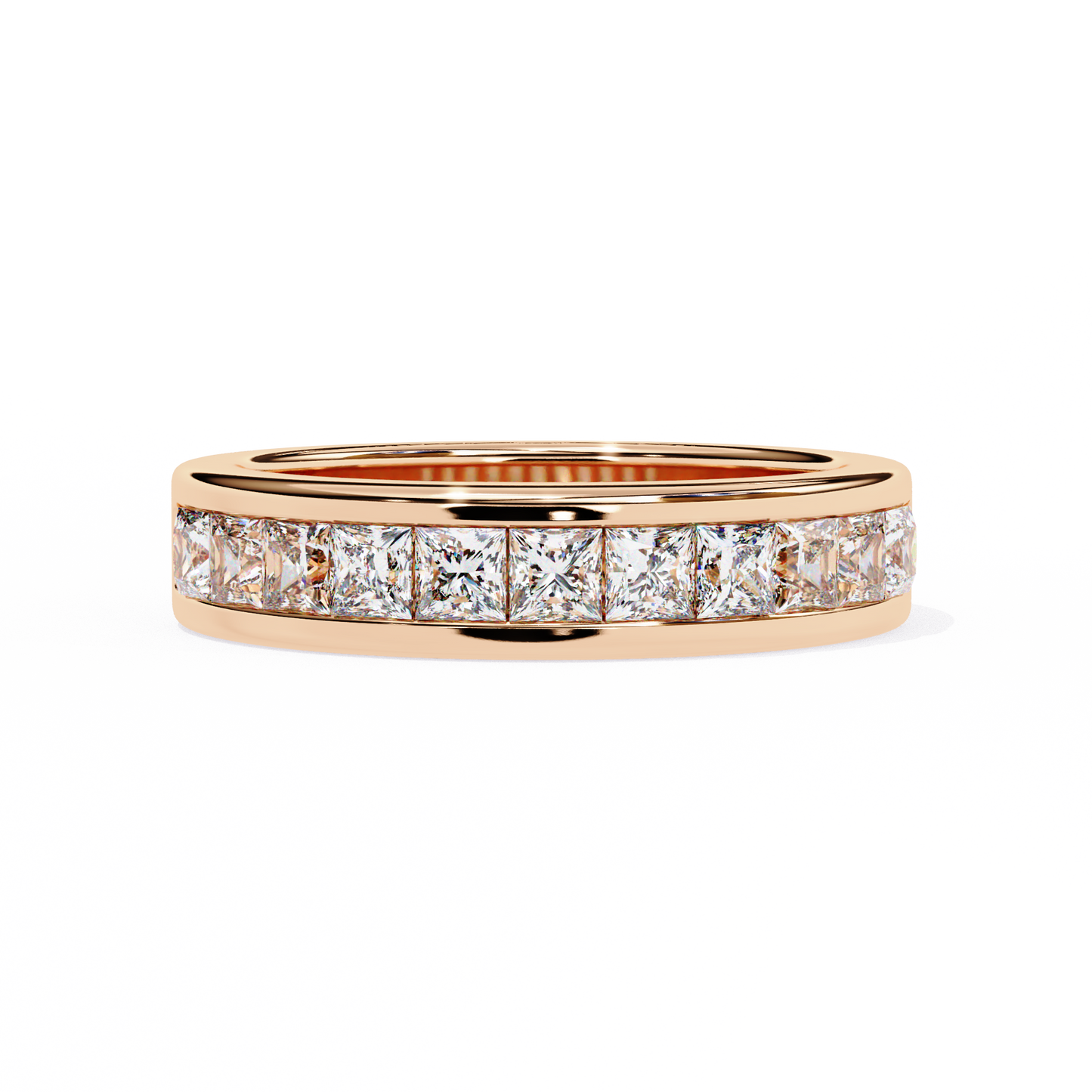Eternal Radiance Princess-Cut Channel-Set Band In Gold- 1.07 Ct Diamond Ring