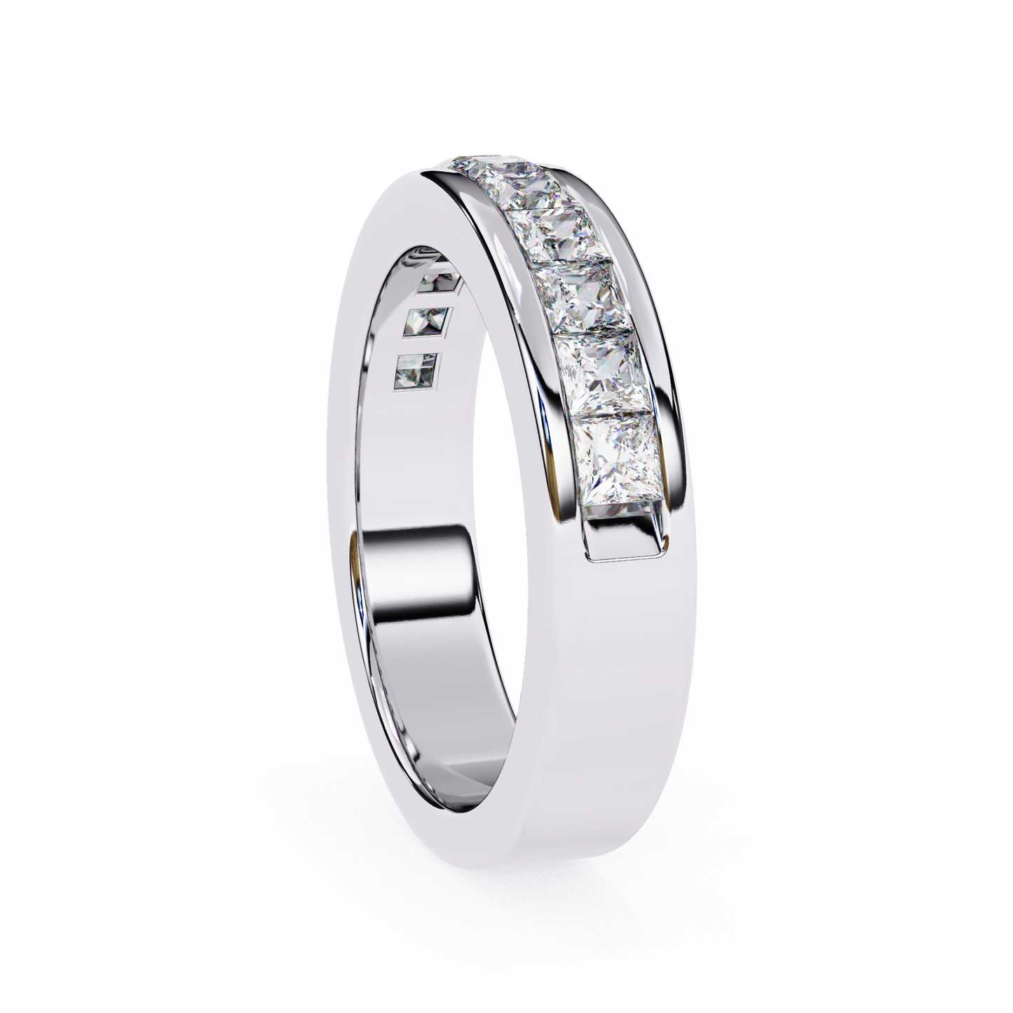 Eternal Radiance Princess-Cut Channel-Set Band In Gold- 1.07 Ct Diamond Ring