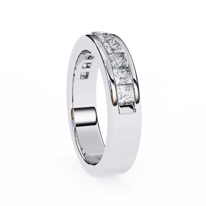 Eternal Radiance Princess-Cut Channel-Set Band In Gold- 1.07 Ct Diamond Ring