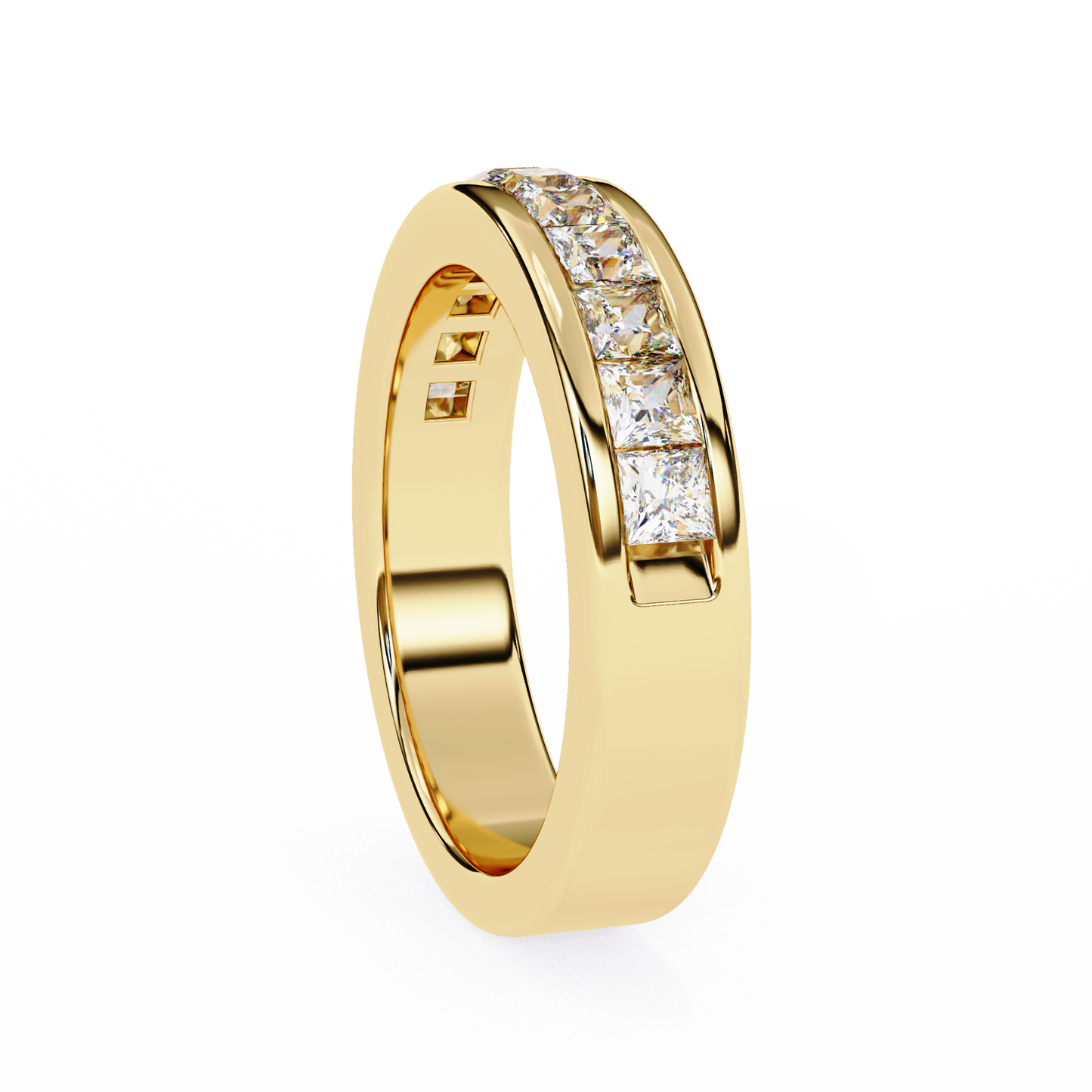 Eternal Radiance Princess-Cut Channel-Set Band In Gold- 1.07 Ct Diamond Ring