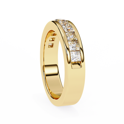 Eternal Radiance Princess-Cut Channel-Set Band In Gold- 1.07 Ct Diamond Ring