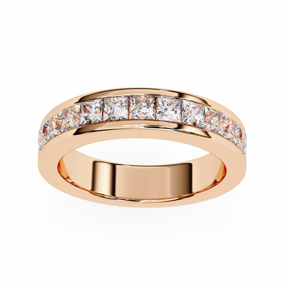 Eternal Radiance Princess-Cut Channel-Set Band In Gold- 1.07 Ct Diamond Ring