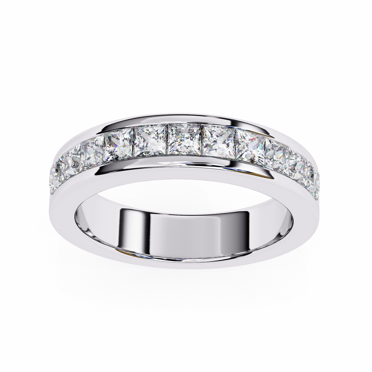 Eternal Radiance Princess-Cut Channel-Set Band In Gold- 1.07 Ct Diamond Ring