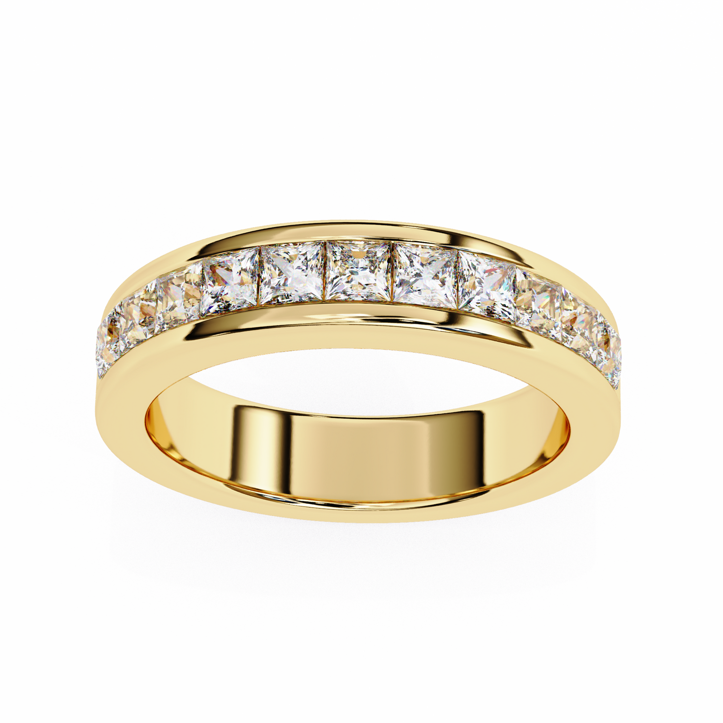 Eternal Radiance Princess-Cut Channel-Set Band In Gold- 1.07 Ct Diamond Ring