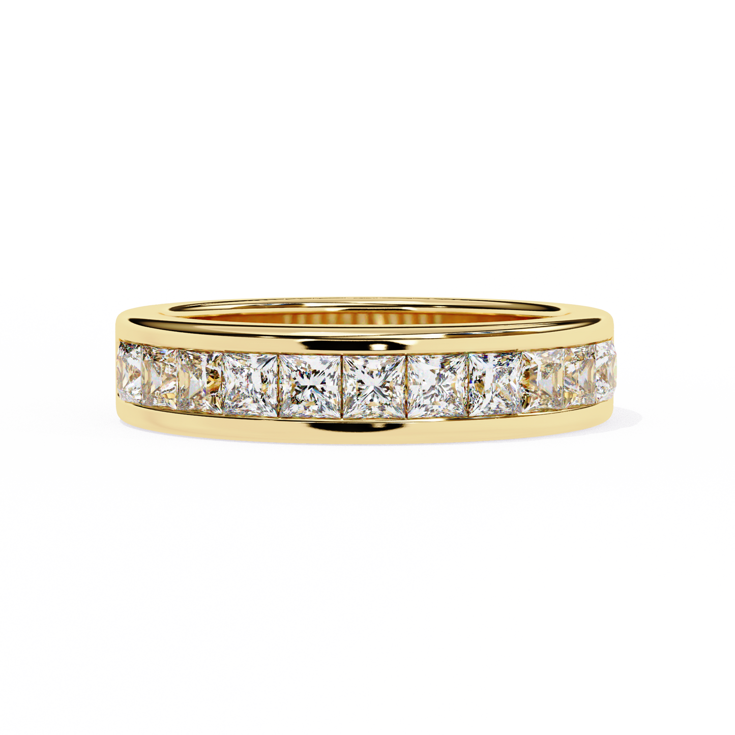 Eternal Radiance Princess-Cut Channel-Set Band In Gold- 1.07 Ct Diamond Ring
