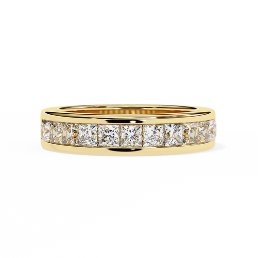 Eternal Radiance Princess-Cut Channel-Set Band In Gold- 1.07 Ct Diamond Ring