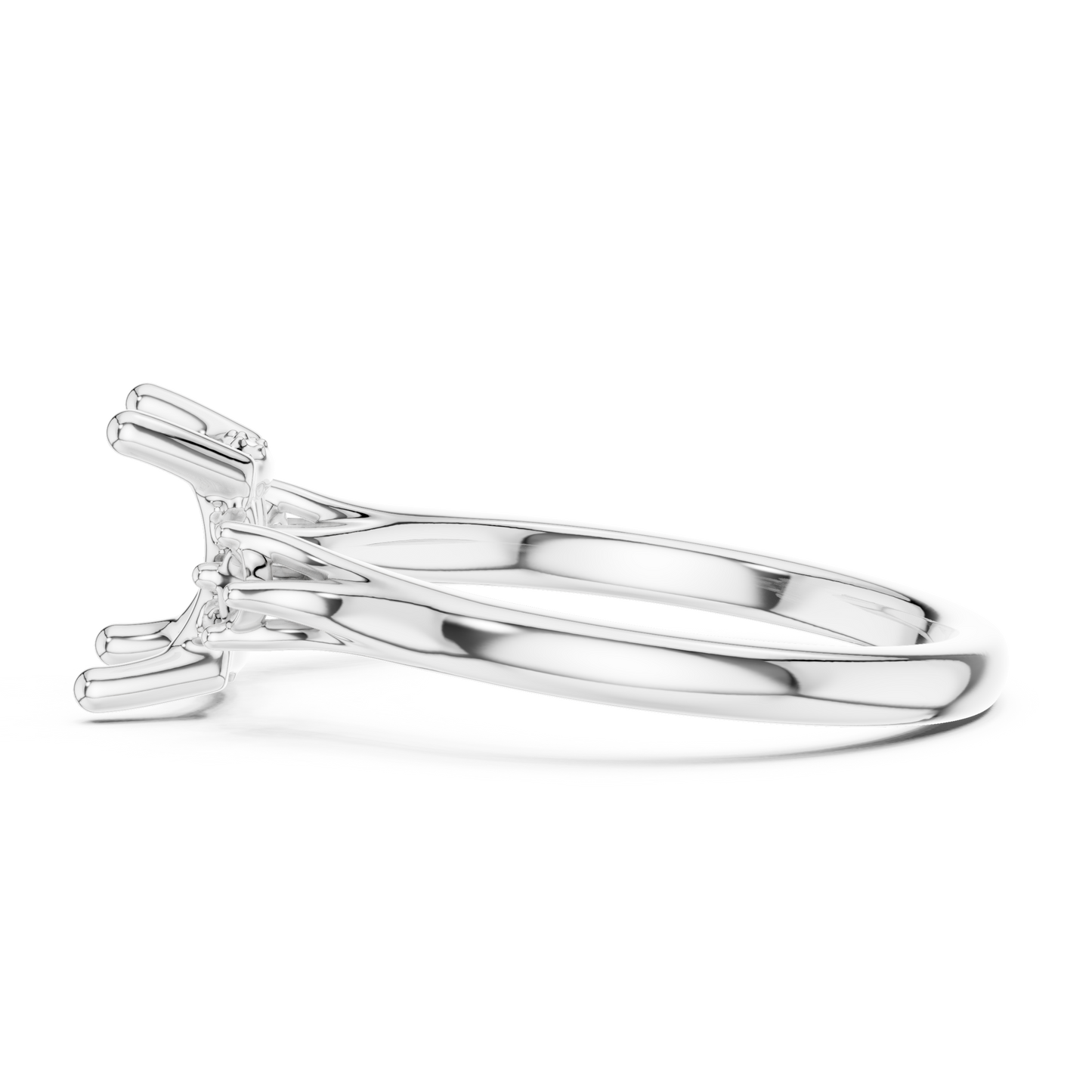 2.16ctw Princess Cut Three-Stone Ring with Hidden Halo | Yellow Gold