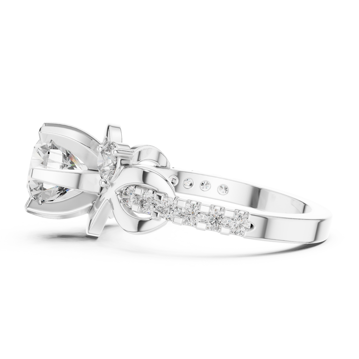 2.07ctw Round Brilliant Cut Diamond Infinity Engagement Ring in Yellow Gold