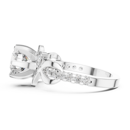 2.07ctw Round Brilliant Cut Diamond Infinity Engagement Ring in Yellow Gold