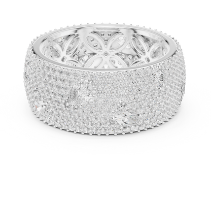 3.19ctw Mixed Cut Diamond Wide Honeycomb Pavé Statement Ring