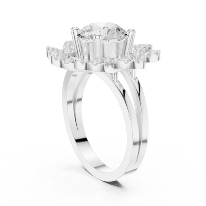 2.44ctw Round Diamond Openwork Filigree Mandala Ring - Solid Gold