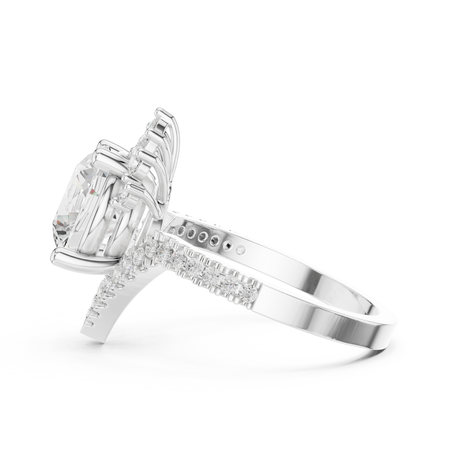2.78ctw Vintage Crown Round Cut Engagement Ring in Yellow Gold
