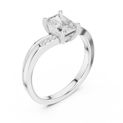 0.80ctw Radiant Cut Split Shank Engagement Ring | Yellow Gold
