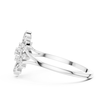 0.14 Carat Diamond Sunburst Medallion Ring | Yellow Gold