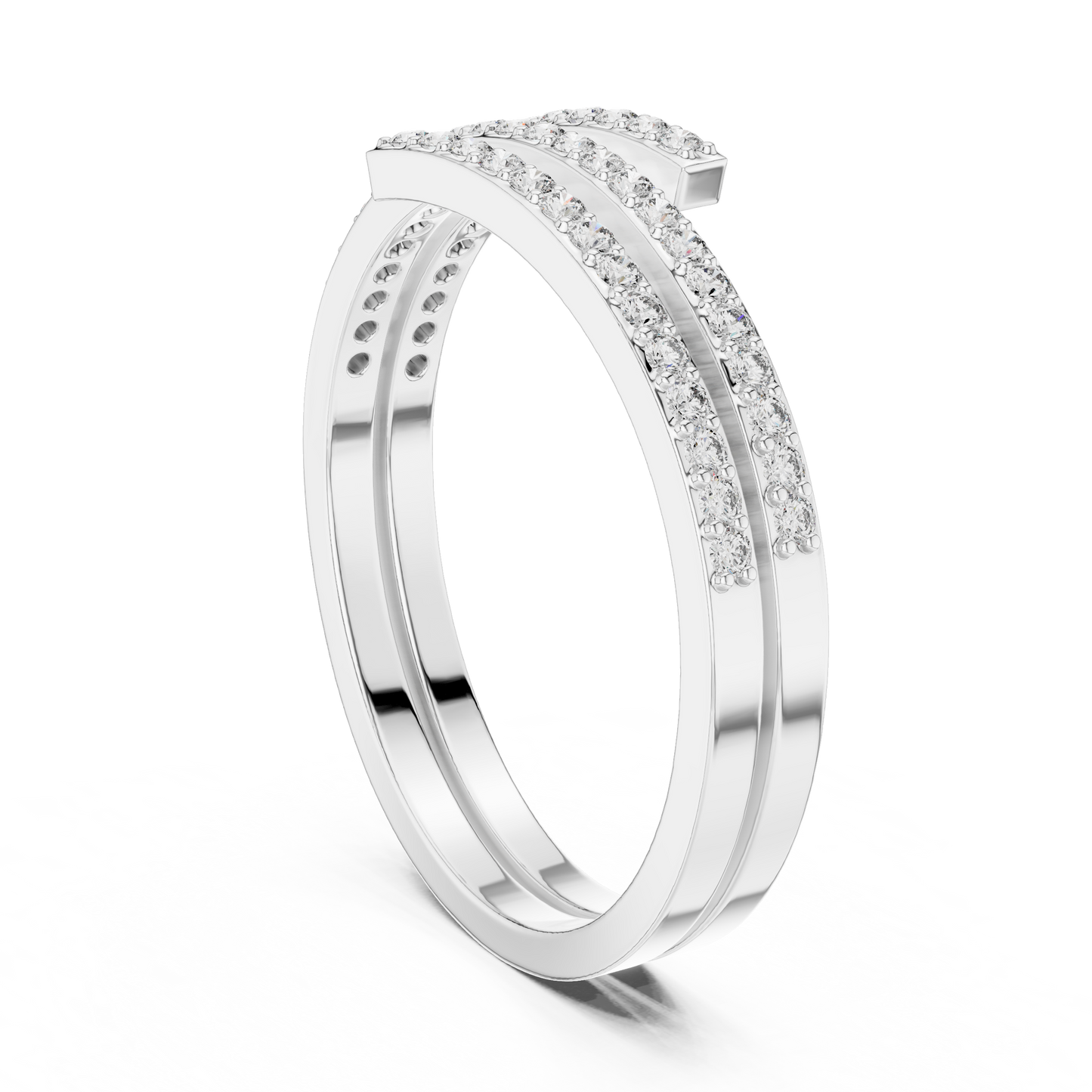 0.26 Carat Diamond Spiral Wrap Coil Ring | Yellow Gold