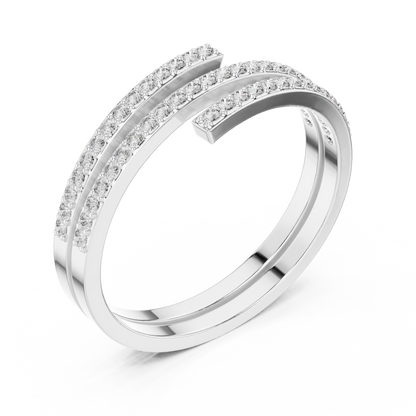 0.26 Carat Diamond Spiral Wrap Coil Ring | Yellow Gold