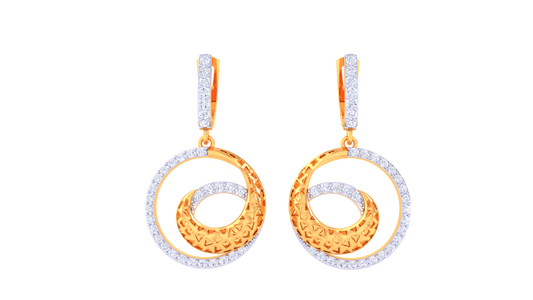 Orbit Luxe Hoop Earrings In Gold & Silver – 0.58 Ct Diamonds