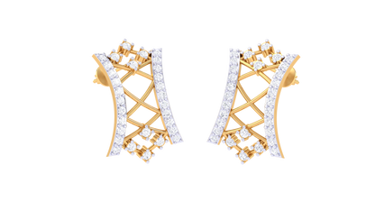 Lace Corse Drops Earrings In Rose Gold - 0.51 Ct Round Cut Diamonds