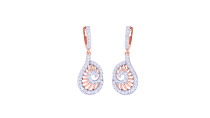 Gracefall Sparkle Hoop Earrings In Lustrous Gold - 0.65 Ct Diamonds