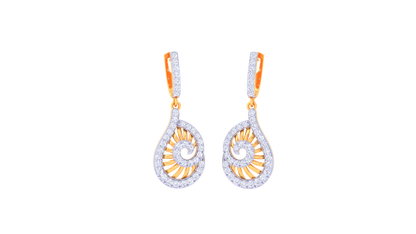 Gracefall Sparkle Hoop Earrings In Lustrous Gold - 0.65 Ct Diamonds