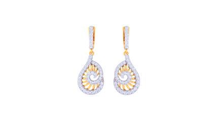 Gracefall Sparkle Hoop Earrings In Lustrous Gold - 0.65 Ct Diamonds